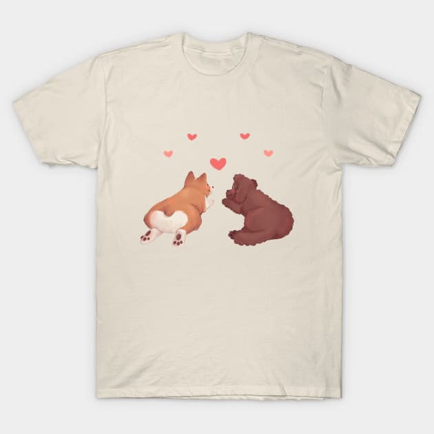 Puppy Love Butts T-Shirt by Abbilaura